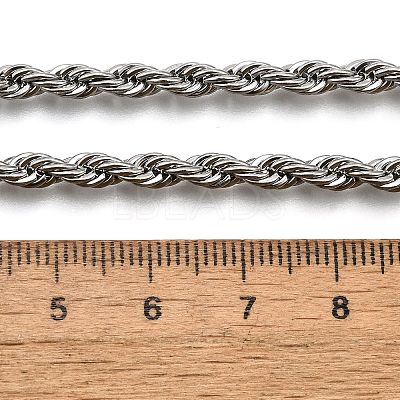 Non-Tarnish 304 Stainless Steel Rope Chain Necklaces NJEW-F226-03P-06-1