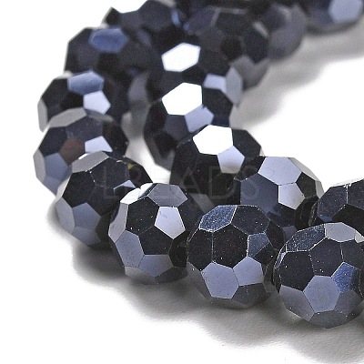 Electroplate Opaque Glass Beads Strands LS-EGLA-A035-P8mm-A18-1