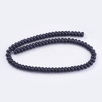 Synthetic Blue Goldstone Beads Strands X-G-S105-8mm-22-1