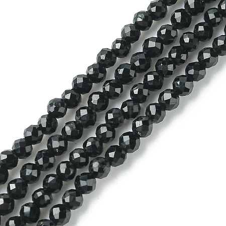 Natural Black Tourmaline Beads Strands LS-G-F748-Y01-01-1