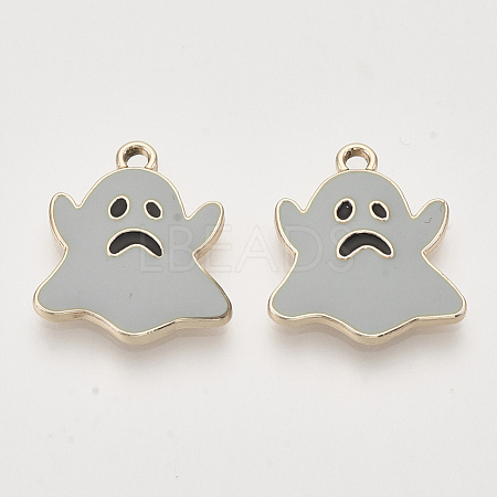 Light Gold Plated Alloy Pendants ENAM-T009-36B-1
