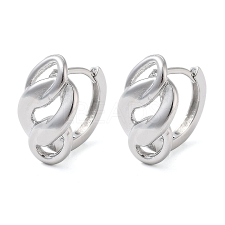 Brass Nuggets Hoop Earrings for Women LS-EJEW-F347-01P-04-1