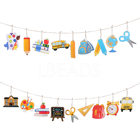 2 Sets 2 Styles Paper Banners AJEW-GF0008-52-1