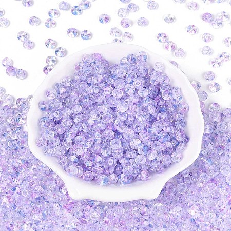 Baking Paint Transparent Glass Beads DGLA-T004-07F-1