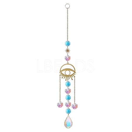 Glass Teardrop Pendant Decoration PW-WG75590-03-1