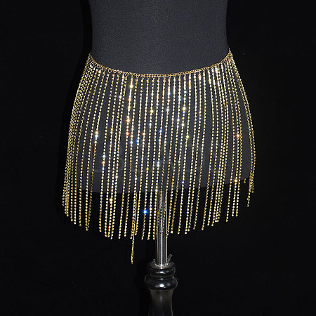 Full Crystal Rhinestone Tassel Skirt Body Chains WGA3B2D-07-1