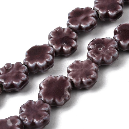 Handmade Porcelain Beads Strands PORC-K010-05H-1