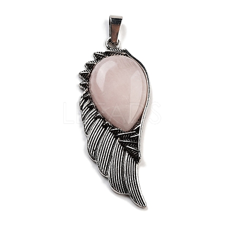Natural Rose Quartz Big Pendants G-G112-02AS-13-1