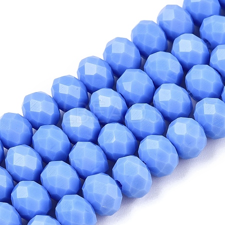 Opaque Solid Color Imitation Jade Glass Beads Strands EGLA-A044-P8mm-D17-1