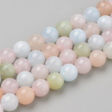 Natural Morganite Beads Strands X-G-Q961-08-8mm-1