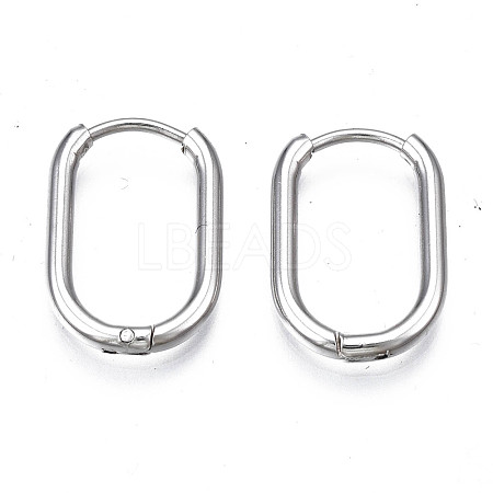 Tarnish Resistant 201 Stainless Steel Huggie Hoop Earrings STAS-S103A-33P-1