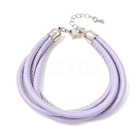 Microfiber Leather Multi-strand Cord Bracelets Makings FB-CBA983F-01P-07-1