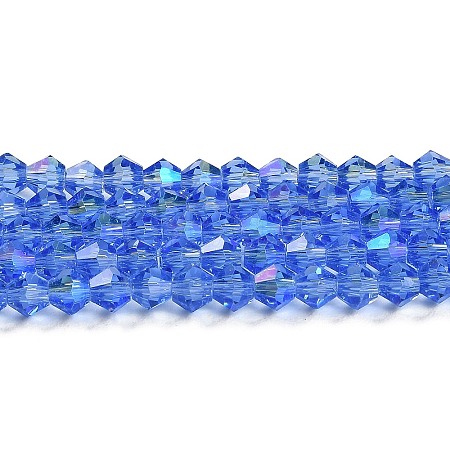 Transparent Electroplate Glass Beads Strands LS-GLAA-F029-2mm-D07-1