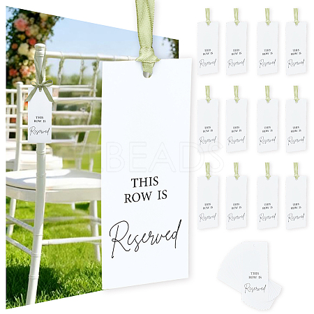 24Pcs 2 Sets Paper Seat Reserved Sign Hanging AJEW-CN0006-21B-1