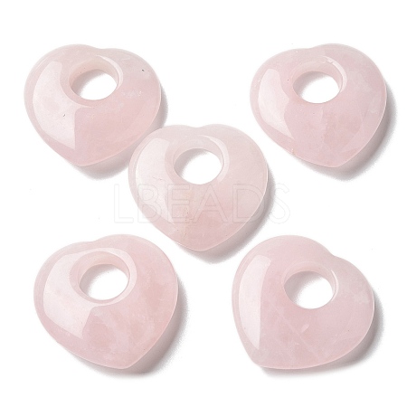 Natural Rose Quartz Hollow Pendants G-C167-06D-1