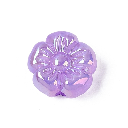 UV Plating Opaque Acrylic Beads OACR-N161-08F-1