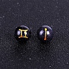 Synthetic Blue Goldstone Carved Constellation Beads PW-WG92554-03-1