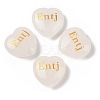 Natural Quartz Crystal Heart Engraving MBTI Figurines Statues for Home Office Desk Decorations G-K353-05I-1