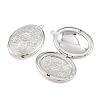Rack Plating Brass Locket Pendants KK-K277-03P-2