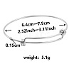 Adjustable Expandable 304 Stainless Steel Bangles for Women LF8059-1-1
