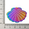Ion Plating(IP) 201 Stainless Steel Etched Metal Embellishments Pendants STAS-G328-02H-RC-3