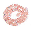 AB Color Plated Transparent Glass Beads Strands GLAA-G127-01-02E-3