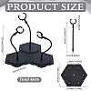 Assembled Hexagon Plastic Action Figure Display Stands with Adjustable Alloy Support Arm ODIS-WH0080-11C-2