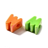 UV Plating Opaque Acrylic European Beads SACR-Z007-01W-2