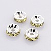 Brass Grade A Rhinestone Spacer Beads RB-A014-Z7mm-13S-1
