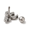 304 Stainless Steel Stud Earrings EJEW-K260-02AS-2