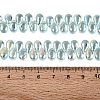 Electroplate Transparent Glass Beads Strands EGLA-N057-01A-02-4