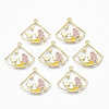 Alloy Enamel Pendants X-ENAM-S122-012-NR-2