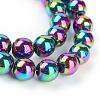 Non-magnetic Synthetic Hematite Beads Strands G-S096-4mm-5-2