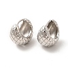 Rack Plating Brass Chubby Hoop Earrings for Women EJEW-H091-40P-1