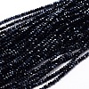 Faceted Rondelle Half Rainbow Plated Electroplate Glass Beads Strands EGLA-M006-3mm-A04-1