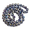Transparent Electroplate Glass Beads Strands EGLA-N002-34C-B17-2