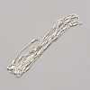 925 Sterling Silver Cable Chains with Faceted Column Beaded STER-TAC0002-04-2