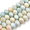 Faceted Electroplated Glass Beads Strands X-GLAA-C023-02-B02-1