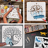 Large Plastic Reusable Drawing Painting Stencils Templates DIY-WH0172-697-4