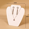 Wood Covered with PU Leather Jewelry Bust Display Stands for Necklaces PW-WG77498-02-1
