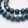 Electroplate Natural Druzy Agate Beads Strands G-G708-12mm-10-3