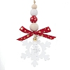 Christmas Snowflake Wood Pendant Decorations X1-HJEW-TA00301-1