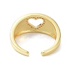 Heart Real 18K Gold Plated Wide Band for Women Gift ZIRC-C021-13G-2