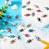  42Pcs 21 Colors Alloy Enamel Connector Charms ENAM-TA0001-78-13