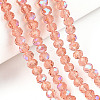 Electroplate Glass Beads Strands EGLA-A034-T6mm-L24-4