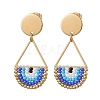 Seed Bead Teardrop Stud Earrings EJEW-MZ00251-3