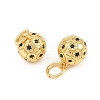 Brass Micro Pave Black Cubic Zirconia Charms CU-CBA56CE-01G-2