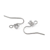 SHEGRACE Brass Pave Cubic Zirconia Earring Findings XGRQ4S985-740P-2