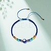 Lampwork Evil Eye & Glass Beaded Bracelet BJEW-JB08367-01-2