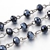 Handmade Glass Beaded Chains for Necklaces Bracelets Making X-AJEW-JB00132-03-1